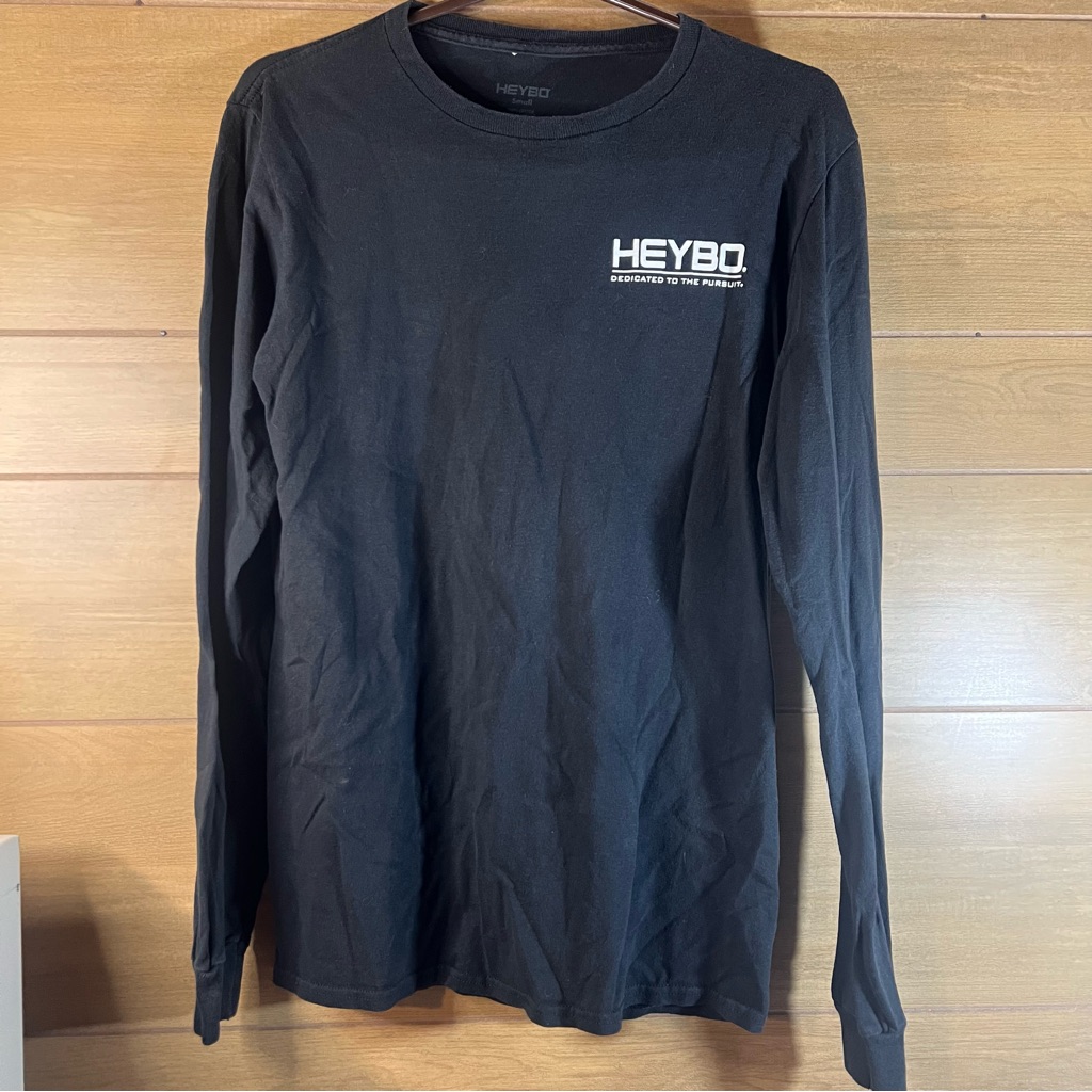 Heybo Black Long Sleeve Men's Small Tee
